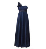 Fever London Ivy Gown Seiden Kleid blau M/ Uk12