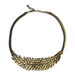 Nice Things Metal Feather necklace gold