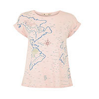Yumi Map Print T-shirt blush XL
