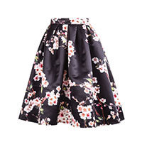 Sakura Blossom skirt black S